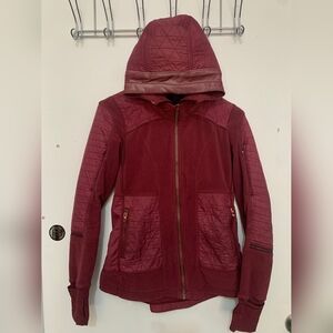lululemon athletica Burgundy Hooded Ski Jacket
